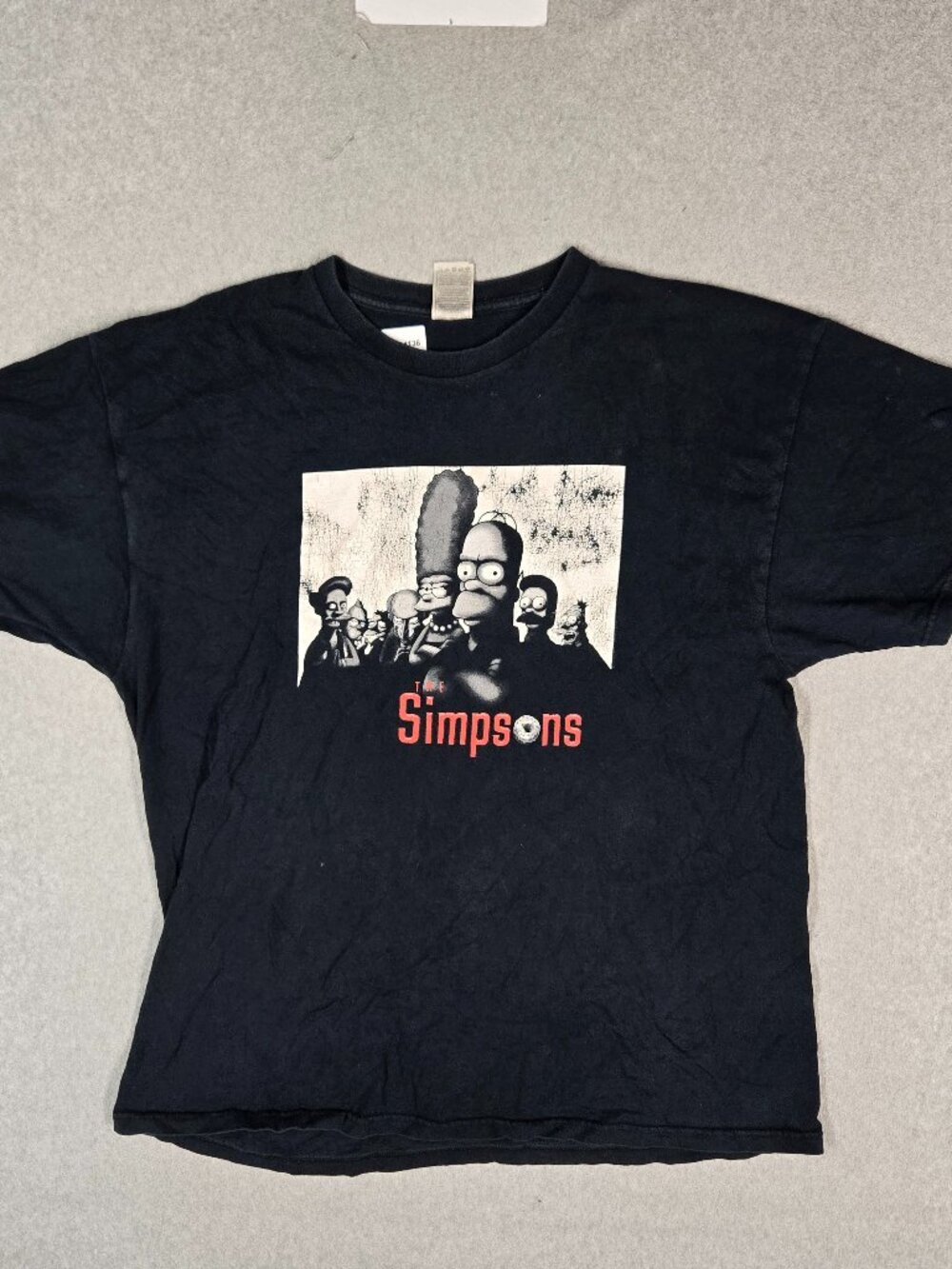 The‎ Simpsons Men Shirt 2XL Black Y2K Sopranos Short Sleeve Tee